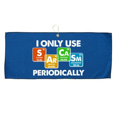 I Only Use Sarcasm Periodically Funny Science Large Microfiber Waffle Golf Towel