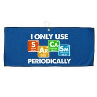 I Only Use Sarcasm Periodically Funny Science Large Microfiber Waffle Golf Towel