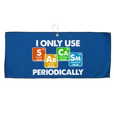 I Only Use Sarcasm Periodically Funny Science Large Microfiber Waffle Golf Towel