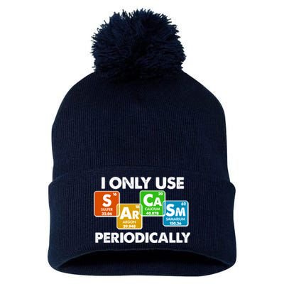 I Only Use Sarcasm Periodically Funny Science Pom Pom 12in Knit Beanie