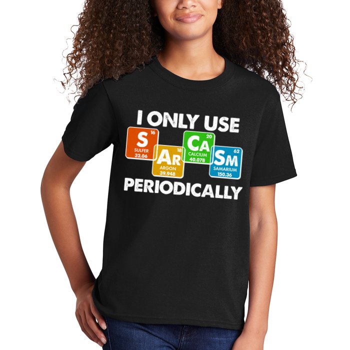 I Only Use Sarcasm Periodically Funny Science Kids T-Shirt