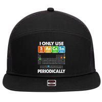 I Only Use SArCaSm Periodically Periodic Chart  7 Panel Mesh Trucker Snapback Hat