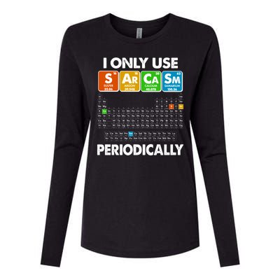 I Only Use SArCaSm Periodically Periodic Chart  Womens Cotton Relaxed Long Sleeve T-Shirt