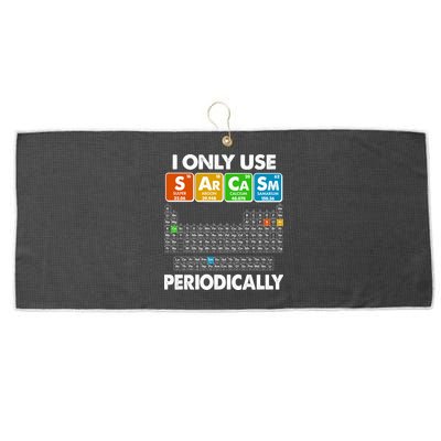 I Only Use SArCaSm Periodically Periodic Chart  Large Microfiber Waffle Golf Towel
