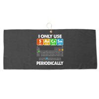 I Only Use SArCaSm Periodically Periodic Chart  Large Microfiber Waffle Golf Towel