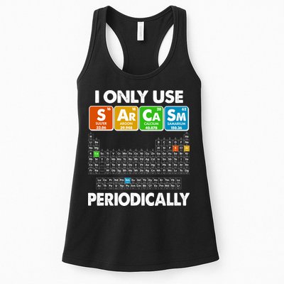 I Only Use SArCaSm Periodically Periodic Chart  Womens Tank Top