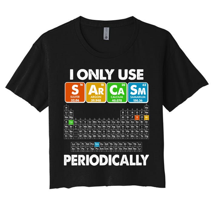 I Only Use SArCaSm Periodically Periodic Chart  Crop Top