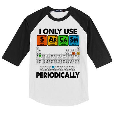 I Only Use SArCaSm Periodically Periodic Chart  Kids Colorblock Raglan Jersey