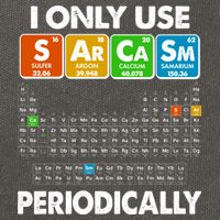 I Only Use SArCaSm Periodically Periodic Chart  Cotton Canvas Backpack
