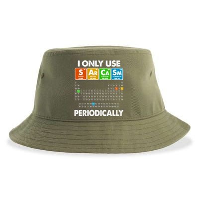 I Only Use SArCaSm Periodically Periodic Chart  Sustainable Bucket Hat