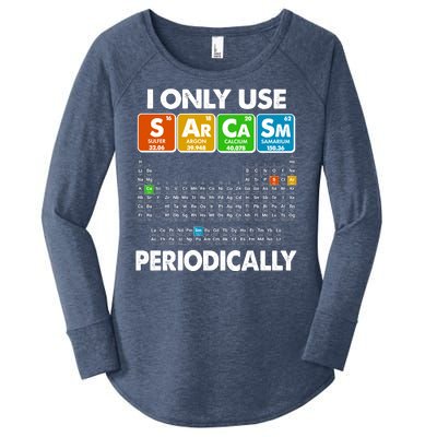 I Only Use SArCaSm Periodically Periodic Chart  Women's Perfect Tri Tunic Long Sleeve Shirt