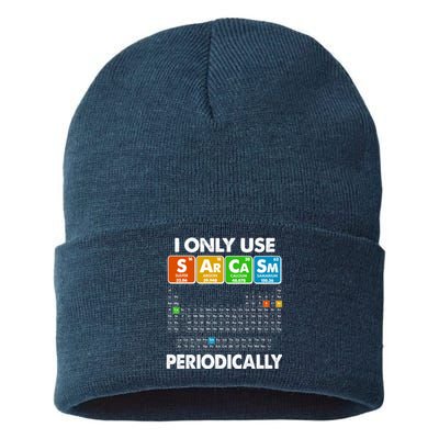 I Only Use SArCaSm Periodically Periodic Chart  Sustainable Knit Beanie