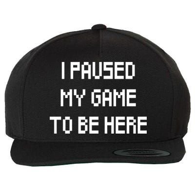 I Paused My Game To Be Here Wool Snapback Cap