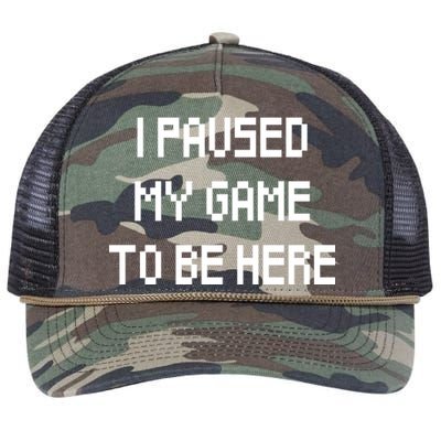 I Paused My Game To Be Here Retro Rope Trucker Hat Cap