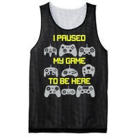 I Paused My Game To Be Here Funny Gamer Mesh Reversible Basketball Jersey Tank