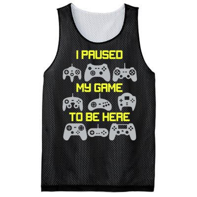 I Paused My Game To Be Here Funny Gamer Mesh Reversible Basketball Jersey Tank