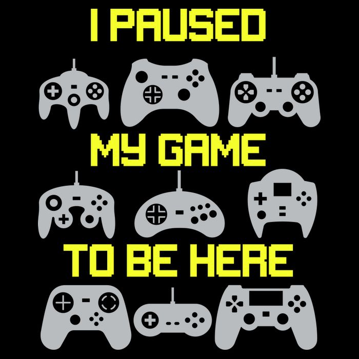 I Paused My Game To Be Here Funny Gamer Cooling Performance Long Sleeve Crew