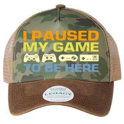 I Paused My Game To Be Here Retro Controllers Legacy Tie Dye Trucker Hat