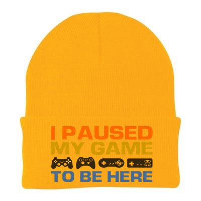 I Paused My Game To Be Here Retro Controllers Knit Cap Winter Beanie