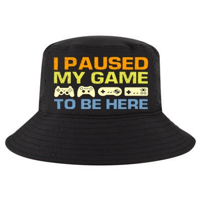 I Paused My Game To Be Here Retro Controllers Cool Comfort Performance Bucket Hat