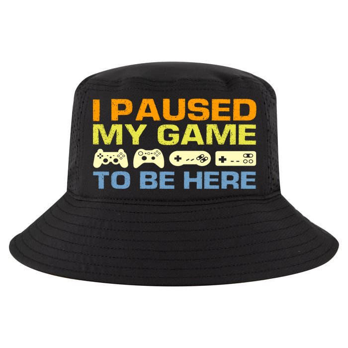 I Paused My Game To Be Here Retro Controllers Cool Comfort Performance Bucket Hat