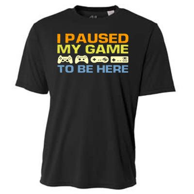 I Paused My Game To Be Here Retro Controllers Cooling Performance Crew T-Shirt