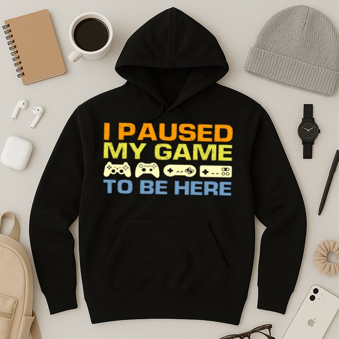 I Paused My Game To Be Here Retro Controllers Hoodie