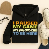 I Paused My Game To Be Here Retro Controllers Hoodie