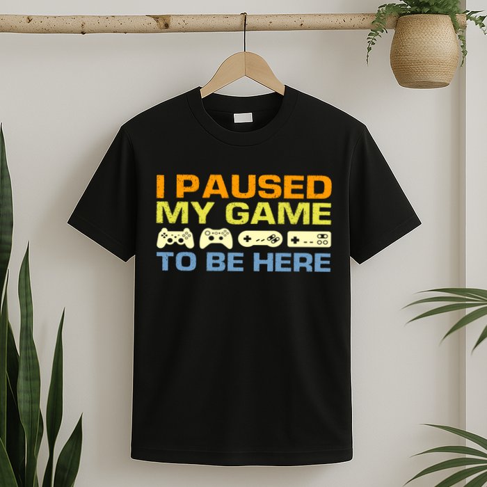 I Paused My Game To Be Here Retro Controllers T-Shirt
