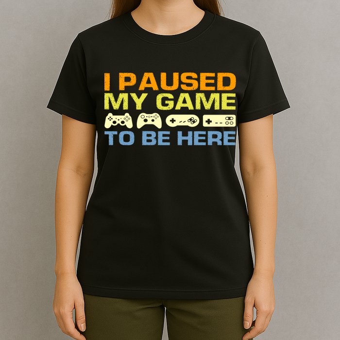 I Paused My Game To Be Here Retro Controllers T-Shirt