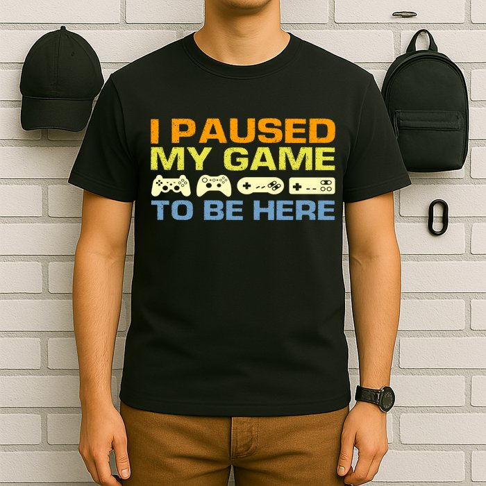 I Paused My Game To Be Here Retro Controllers T-Shirt