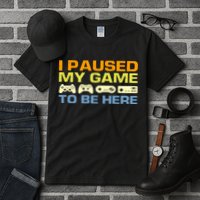 I Paused My Game To Be Here Retro Controllers Tall T-Shirt