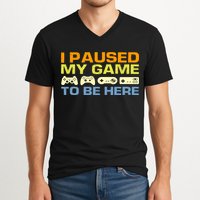 I Paused My Game To Be Here Retro Controllers V-Neck T-Shirt