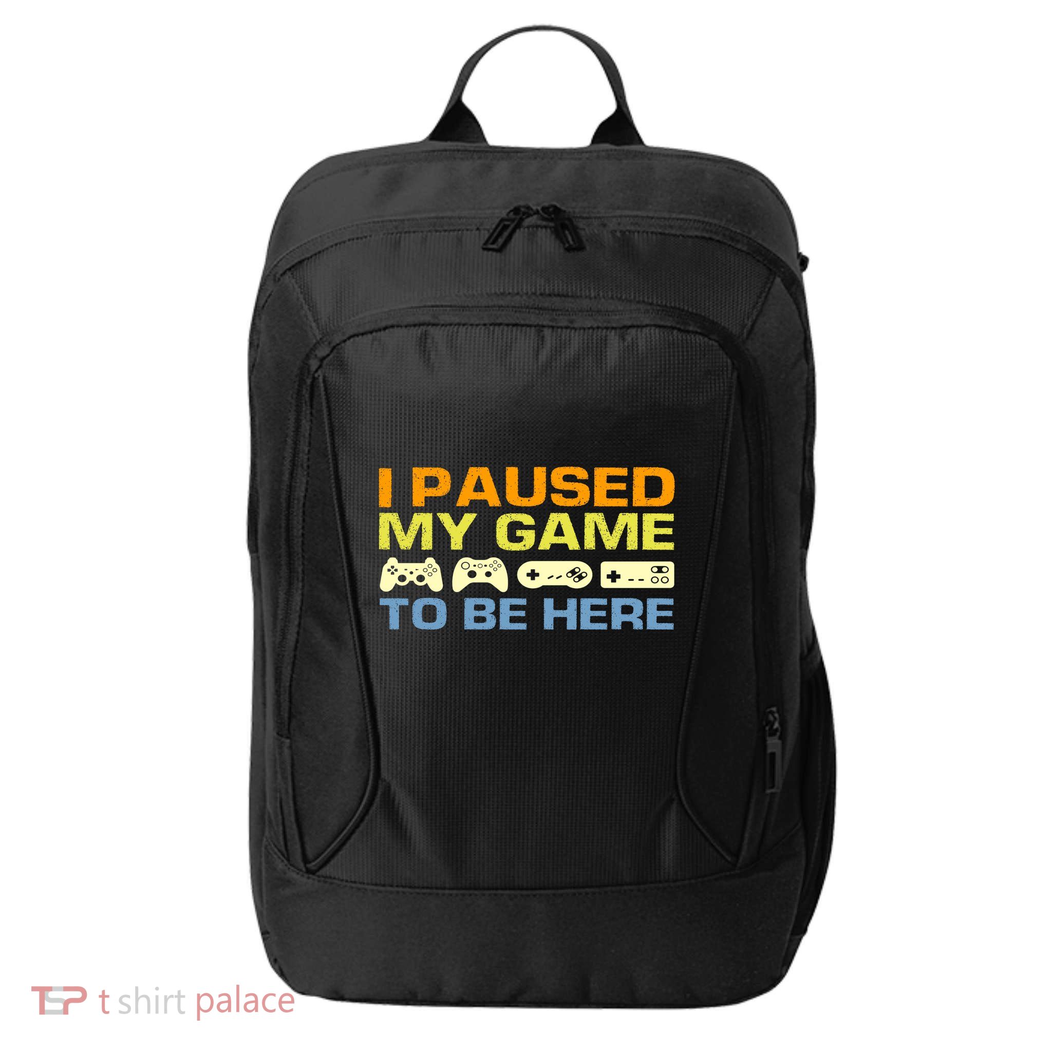 I Paused My Game To Be Here Retro Controllers City Backpack