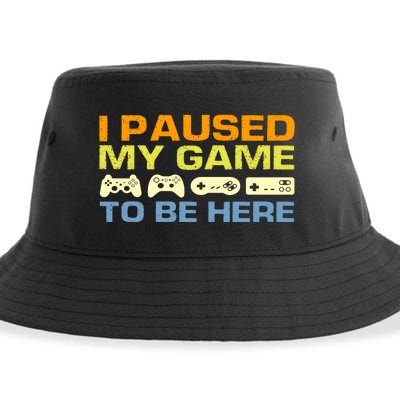 I Paused My Game To Be Here Retro Controllers Sustainable Bucket Hat