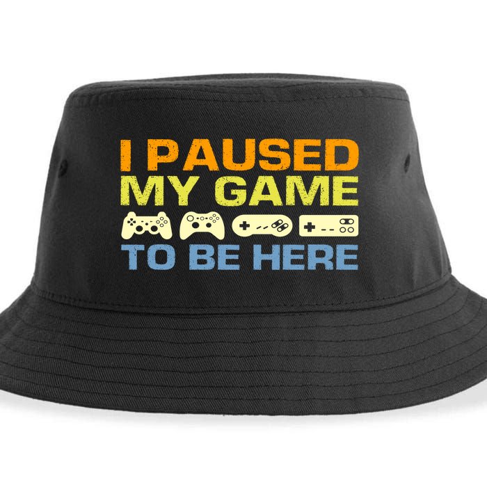 I Paused My Game To Be Here Retro Controllers Sustainable Bucket Hat