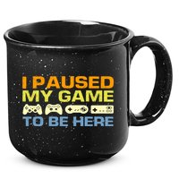 I Paused My Game To Be Here Retro Controllers 15oz Campfire Ceramic Mug
