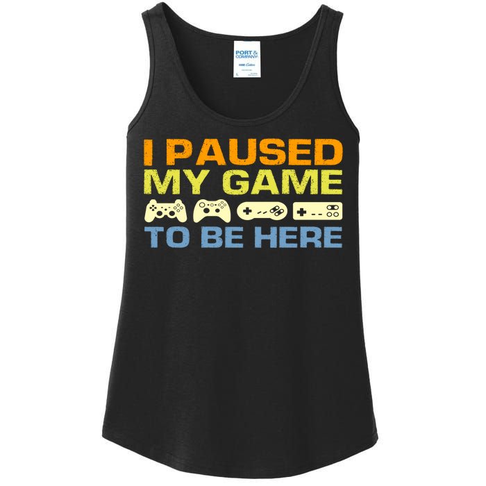 I Paused My Game To Be Here Retro Controllers Ladies Essential Tank