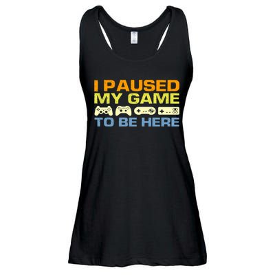 I Paused My Game To Be Here Retro Controllers Ladies Essential Flowy Tank