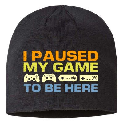 I Paused My Game To Be Here Retro Controllers Sustainable Beanie