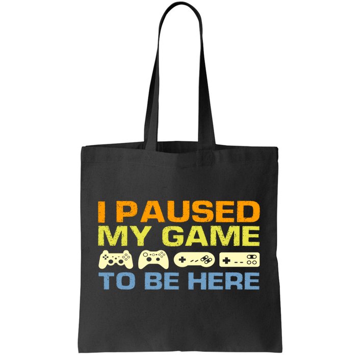 I Paused My Game To Be Here Retro Controllers Tote Bag