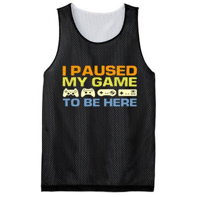 I Paused My Game To Be Here Retro Controllers Mesh Reversible Basketball Jersey Tank