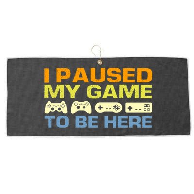 I Paused My Game To Be Here Retro Controllers Large Microfiber Waffle Golf Towel