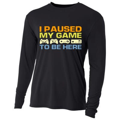 I Paused My Game To Be Here Retro Controllers Cooling Performance Long Sleeve Crew
