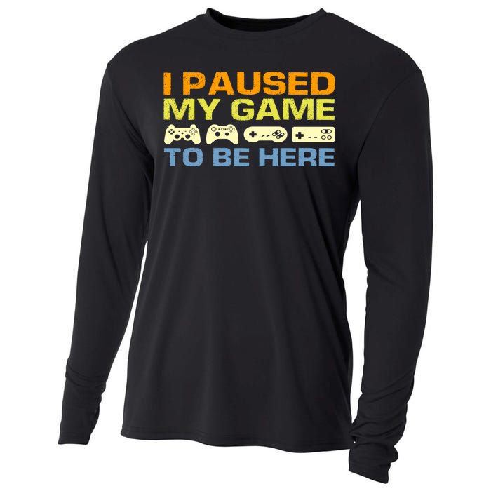 I Paused My Game To Be Here Retro Controllers Cooling Performance Long Sleeve Crew