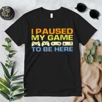 I Paused My Game To Be Here Retro Controllers Premium T-Shirt