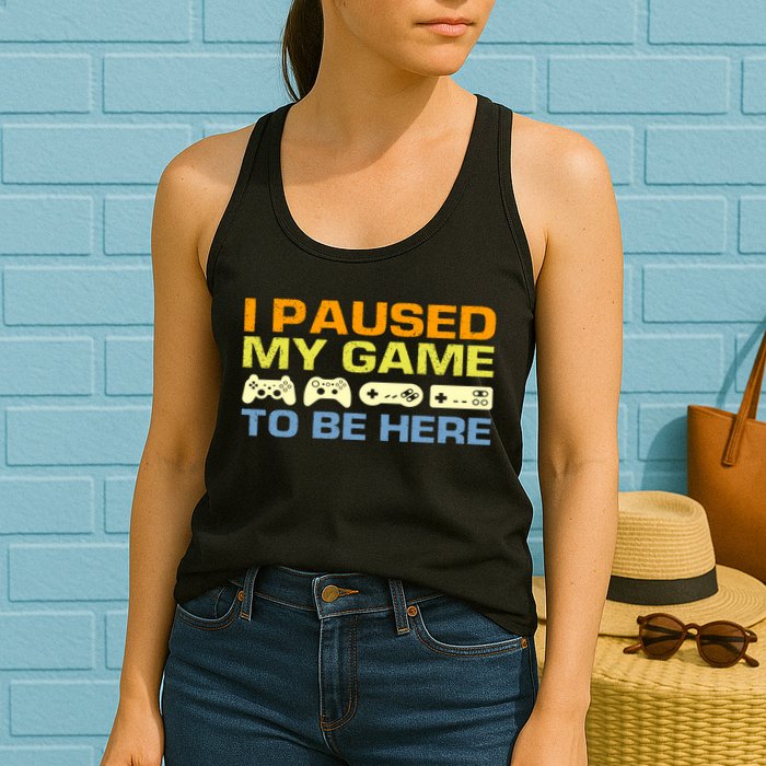 I Paused My Game To Be Here Retro Controllers Womens Tank Top