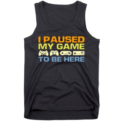I Paused My Game To Be Here Retro Controllers Tank Top