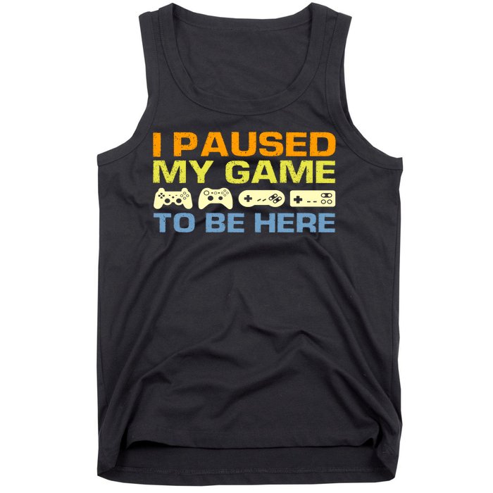 I Paused My Game To Be Here Retro Controllers Tank Top