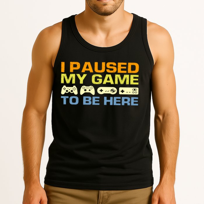 I Paused My Game To Be Here Retro Controllers Tank Top
